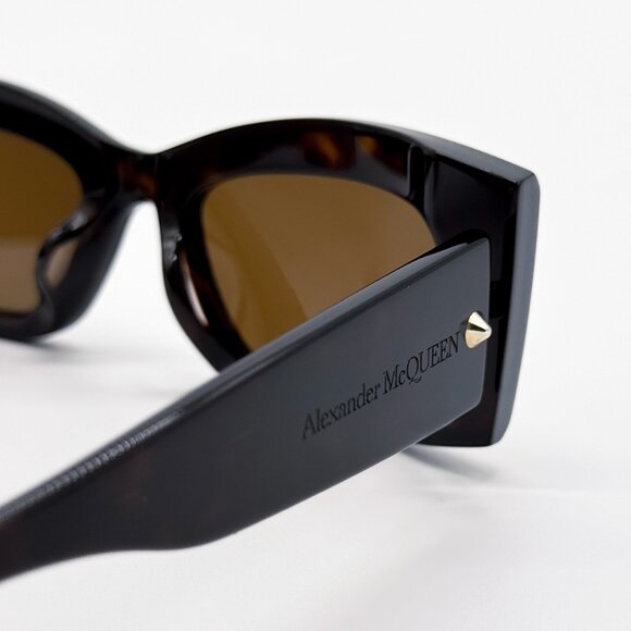 NEW ALEXANDER MCQUEEN AM0426S 002 WOMEN HAVANA SUNGLASSES ALEXANDER MCQUEEN - Picture 7 of 11